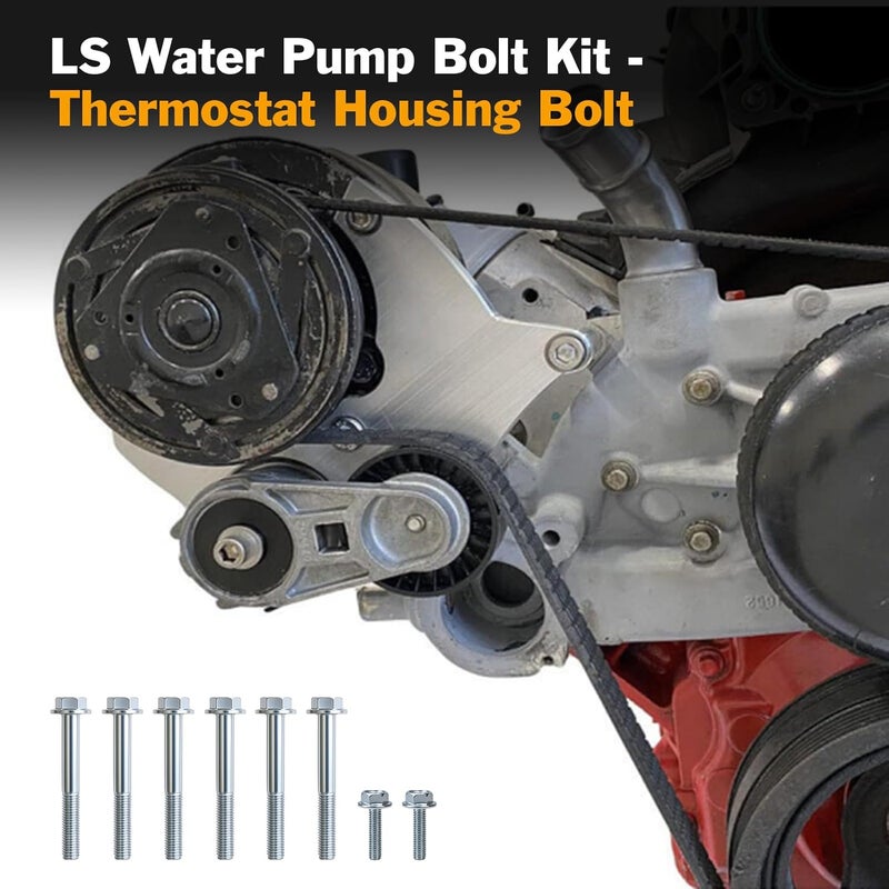 CHENACC LS Water Pump Bolt Kit Thermostat Bolt Compatible with All GM Chevrolet 1997-2014 LS Series Engines LSX LS1 LS2 LS3 LS6 LS7 LS9 LQ4 LQ9 LM4 L33 LH6 L92 L76 LY2 LY5 LY6 LC95.3L 6.0L 6.2L - Image 2